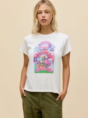 Led Zeppelin Electric Magic White Graphic Tee - Unbranded